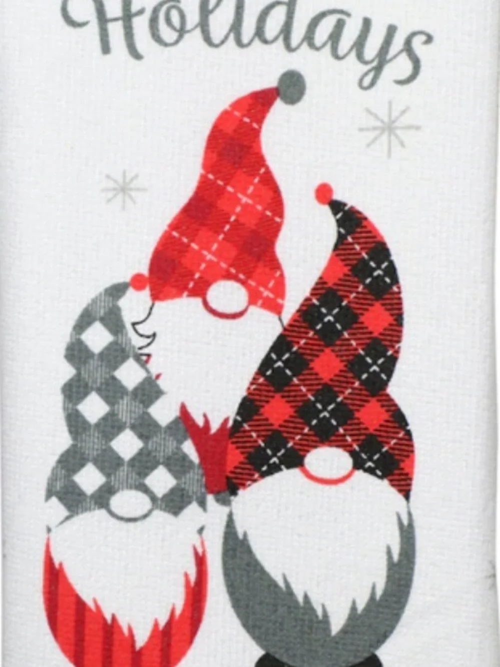 Gnome for the Holidays Red Kitchen Set-3Piece(OvenMitt,PotHolder,Towel)